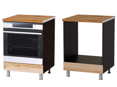 Кухонный шкаф под духовку 600 Плейона (венге/дуб делано)