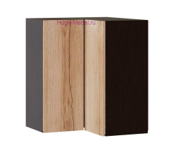 Кухонный шкаф верхний угловой 600 Плейона (венге/дуб делано)
