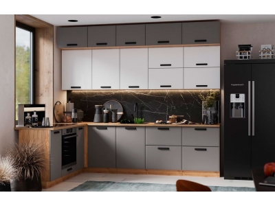 Угловая кухня 280х200 "Призма" с антресолями Угловая кухня 280х200 "Призма" с антресолями