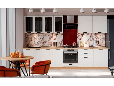 Белая кухня 3.4 метра "Сахара"