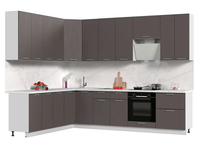 Угловая кухня 300х220 "Катрин" с высокими шкафами Угловая кухня 300х220 "Катрин" с высокими шкафами