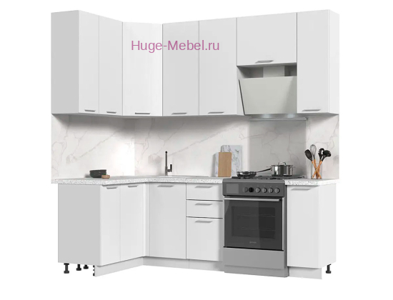 Высокая угловая кухня 230х130 "Катрин"