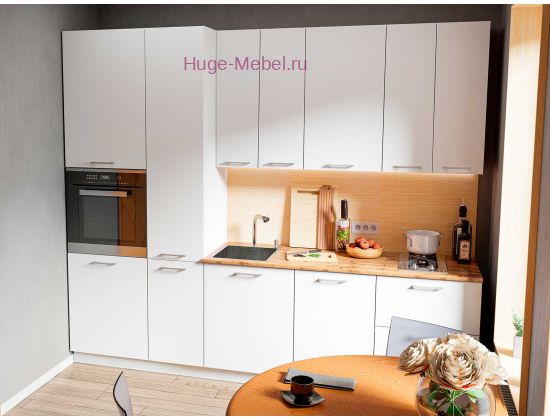 Белая кухня 2.7 метра "Катрин"