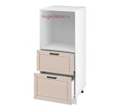 Пенал кухонный малый с нишей и ящиками 600 Альфа (брюле)