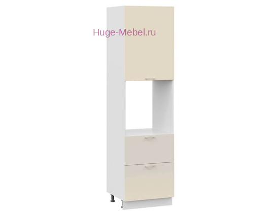 Пенал кухонный с нишей и ящиками высокий 600 Катрин (крем)