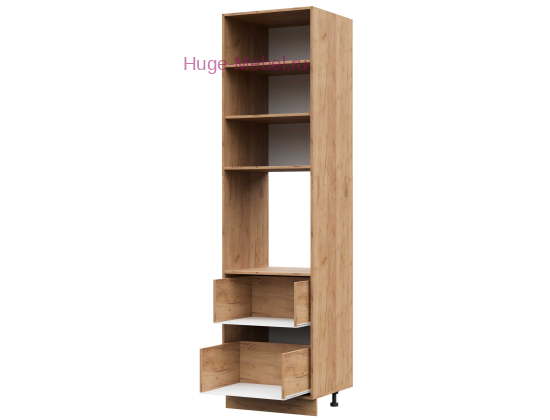 Корпус кухонного пенала с 2 ящиками 600х2340 ПВ (дуб крафт)