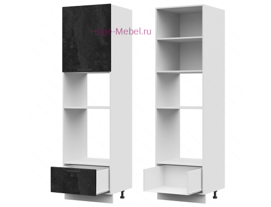 Пенал кухонный для встраиваемой техники 600 Пасаденна (угольный камень)