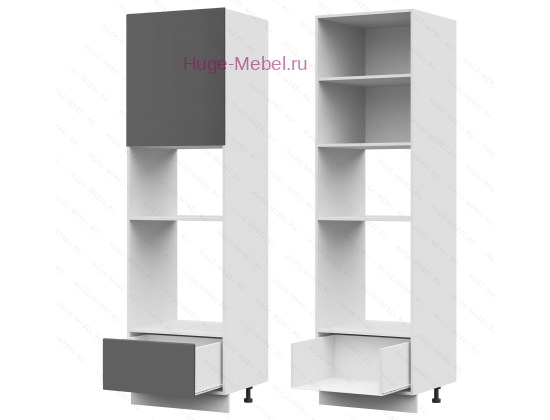 Пенал кухонный для встраиваемой техники 600 Катрин (софт графит)