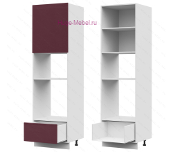 Пенал кухонный для встраиваемой техники 600 Ксения (бордо)