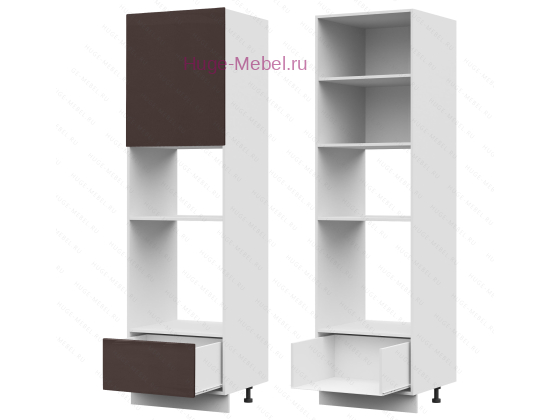 Пенал кухонный для встраиваемой техники 600 Ксения (шоколад)