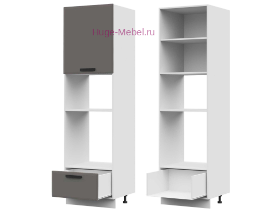 Пенал кухонный для встраиваемой техники 600 Призма (асфальт супермат)