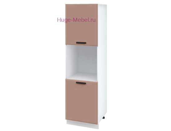 Пенал кухонный напольный с нишей 600 Призма (мокко супермат)