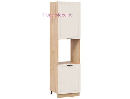 Пенал кухонный высокий с нишей 600 Альфа (брюле) корпус крафт