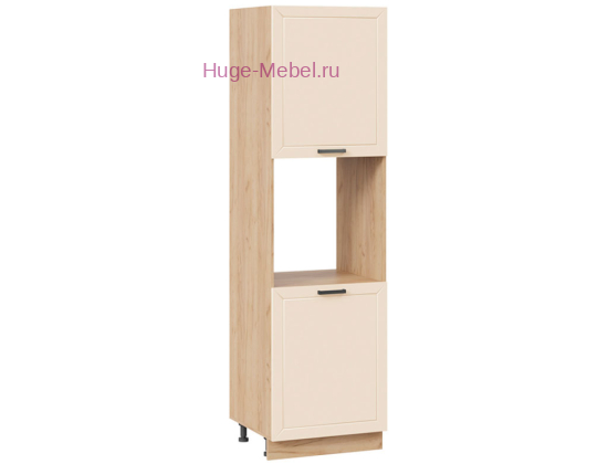 Пенал кухонный напольный с нишей 600 Альфа (брюле) корпус крафт