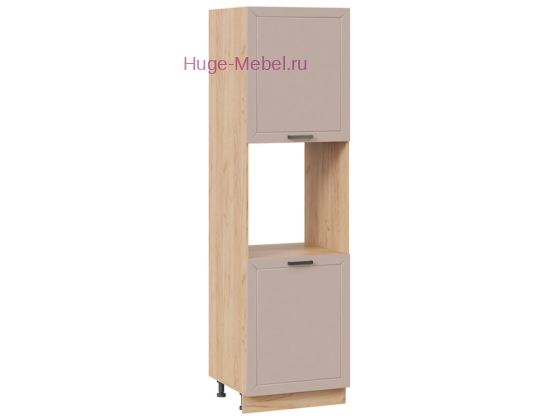 Пенал кухонный напольный с нишей 600 Альфа (латте) корпус крафт