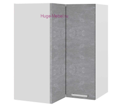Угловой шкаф верхний прямой 600 Бетон (бетон серый)