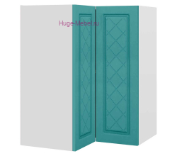 Угловой шкаф верхний прямой 600 Модена (дуб бирюза)