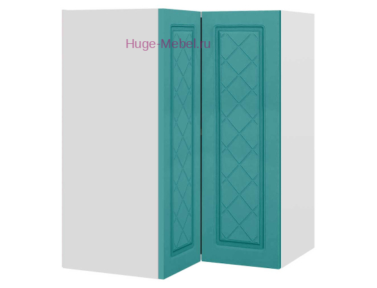 Угловой шкаф верхний прямой 600 Модена (дуб бирюза)