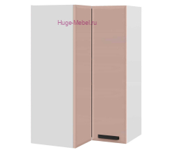 Угловой шкаф верхний прямой высокий 600 Призма (мокко супермат)