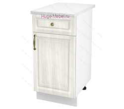 Нижний кухонный шкаф с ящиком  400 Юлия (сандал белый)