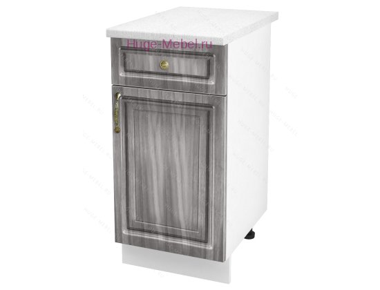 Нижний кухонный шкаф с ящиком  400 Юлия (сандал серый)