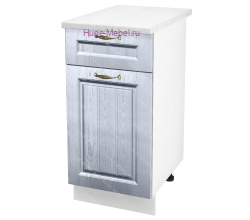 Нижний кухонный шкаф с ящиком  400 Мария (сталь)