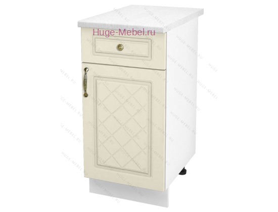 Нижний кухонный шкаф с ящиком  400 Модена (дуб ваниль)