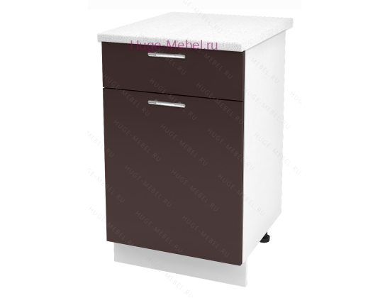 Нижний кухонный шкаф с ящиком  500 Ксения (шоколад)