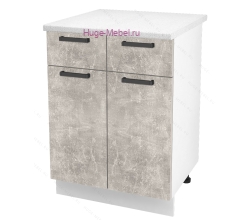 Нижний кухонный шкаф с ящиком  600 Пасаденна (ателье светлое)