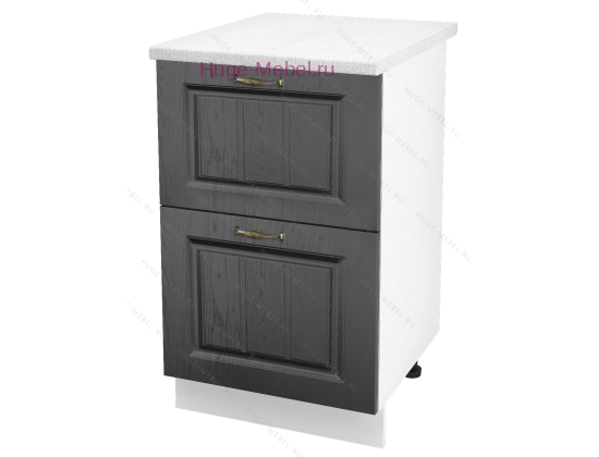 Нижний шкаф кухонный с двумя ящиками 500 Мария (графит)