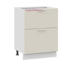 Нижний шкаф кухонный с двумя ящиками 600 Катрин (крем)
