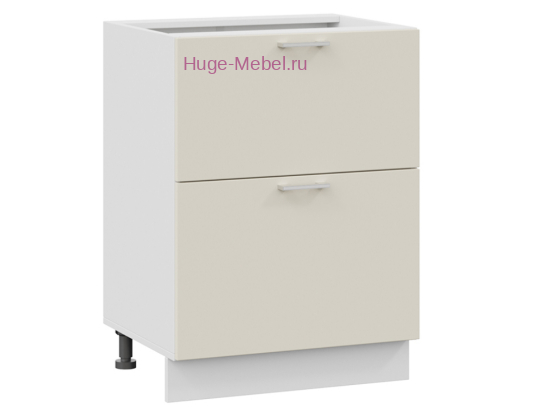 Нижний шкаф кухонный с двумя ящиками 600 Катрин (крем)