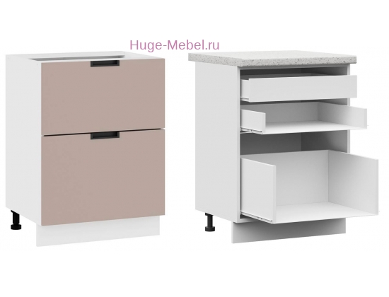 Нижний шкаф кухонный с внутренним ящиком 600 Сахара (латте)