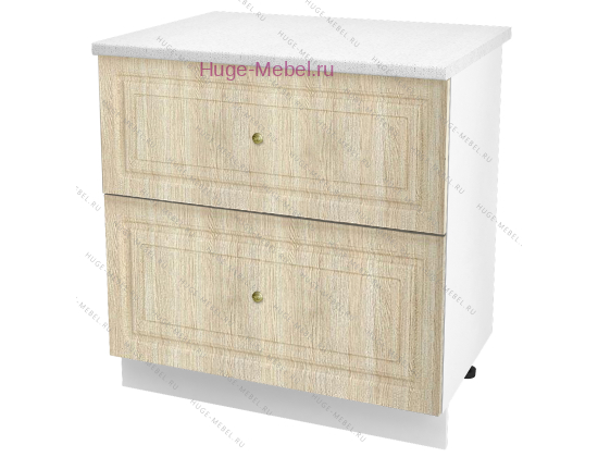 Нижний шкаф кухонный с двумя ящиками 800 Юлия (дуб сонома)