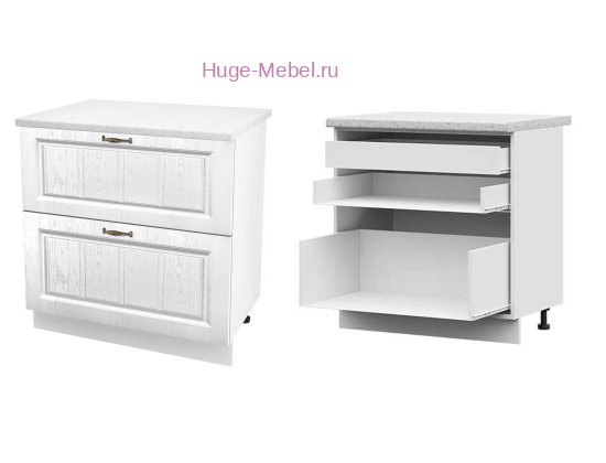 Кухонный шкаф нижний с внутренним ящиком 800 Мария (белый)