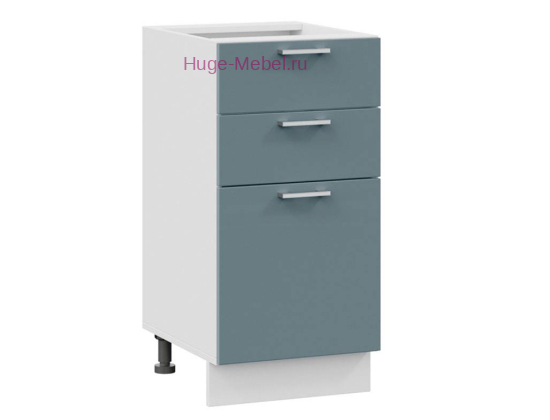 Кухонный шкаф нижний с тремя ящиками 400 Катрин (топаз)
