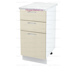 Кухонный шкаф нижний с тремя ящиками 400 Ксения (ваниль)