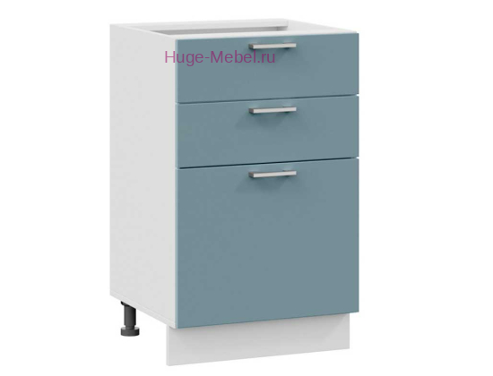 Кухонный шкаф нижний с тремя ящиками 500 Катрин (топаз)