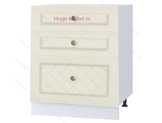 Кухонный шкаф нижний с тремя ящиками 600 Модена (дуб ваниль)