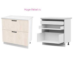 Кухонный шкаф нижний с внутренним ящиком 800 Пасаденна (шелковый камень)