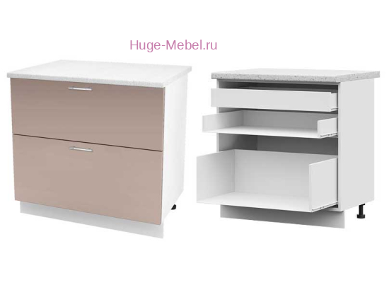 Кухонный шкаф нижний с внутренним ящиком 800 Ксения (кофе с молоком)