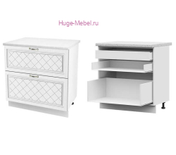 Кухонный шкаф нижний с внутренним ящиком 800 Модена (дуб белый)