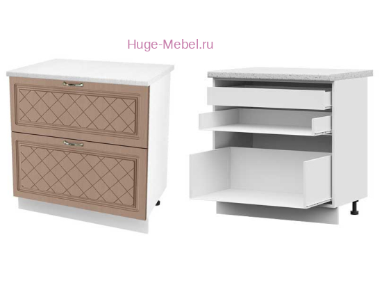 Кухонный шкаф нижний с внутренним ящиком 800 Модена (дуб кофе)