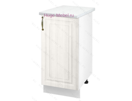 Шкаф кухонный нижний 400 Юлия (сандал белый)