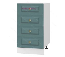 Нижний кухонный шкаф 4 ящика 400 Модена (дуб бирюза)