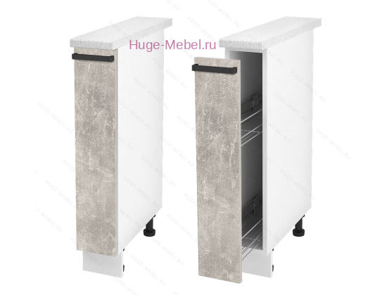 Нижний кухонный шкаф бутылочница 150 Пасаденна (ателье светлое)