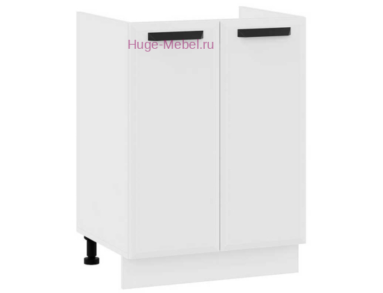 Кухонный шкаф под мойку 600 Призма (белый супермат)