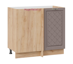 Шкаф кухонный угловой нижний 1000 Модена (дуб серый) корпус крафт