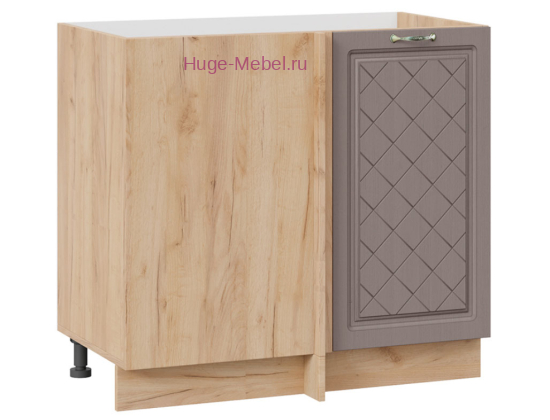 Шкаф кухонный угловой нижний 1000 Модена (дуб серый) корпус крафт