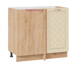 Шкаф кухонный угловой нижний 1000 Модена (дуб ваниль) корпус крафт